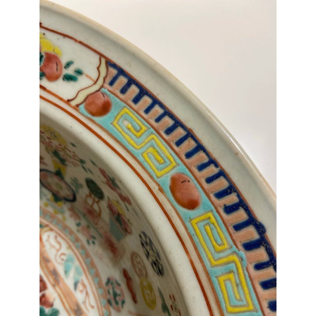 Late 19th Century Late 19th Century Chinese Famille Rose Centerpiece Bowl For Sale - Image 5 of 10