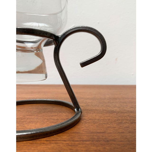 Mid-Century Danish Metal and Glass Candleholder, 1960s For Sale - Image 8 of 15