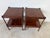 Traditional Hekman Regency Style Olive Wood & Mahogany End Tables With Drawer and Casters – A Pair For Sale - Image 3 of 12