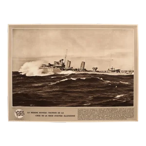 1940-1945 Original French Wwii Poster, Victoire / Un Sous-Marin Britannique (Submarine)