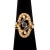 14k Yellow Gold Diamond and Sapphire Ring For Sale