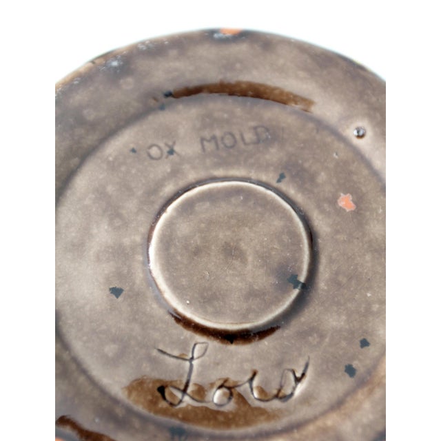 Mid-Century Ox Mold Pottery Bowl For Sale - Image 6 of 10