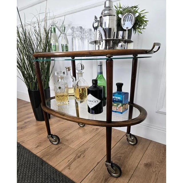 1950s Vintage Art Deco Italian Dry Bar Cabinet by Paolo Buffa, 1950s For Sale - Image 5 of 11