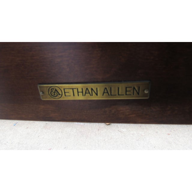 1980s Ethan Allen Townhouse Collection King Bed Burl Stunning For Sale - Image 9 of 11