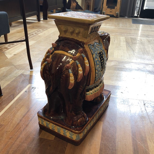 MidCentury Ceramic Elephant Plant Stand Chairish