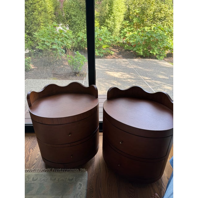 Lulu and Georgia by Sarah Sherman Samuel Ripple Nightstand Set of 2 For Sale - Image 11 of 12