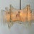 Brass Small Swedish Mid-Century Modern Chandelier / Pendant, Slumped Glass and Brass For Sale - Image 8 of 12