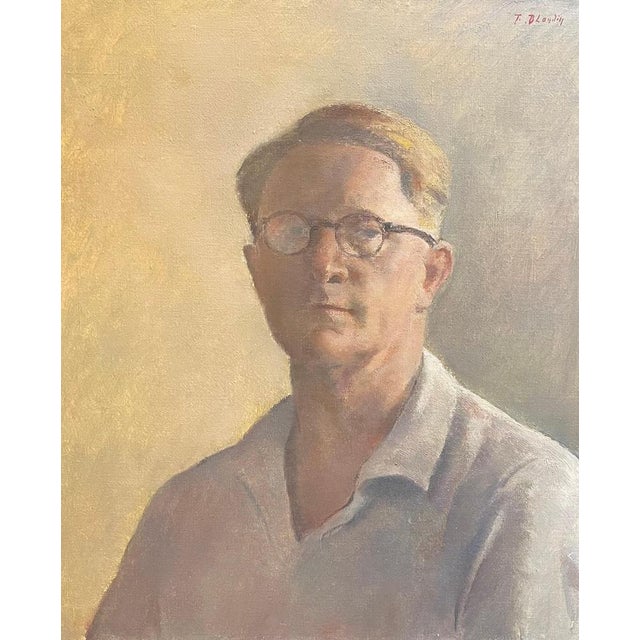 Fernand Blondin, Portrait, Oil on Canvas For Sale - Image 9 of 9