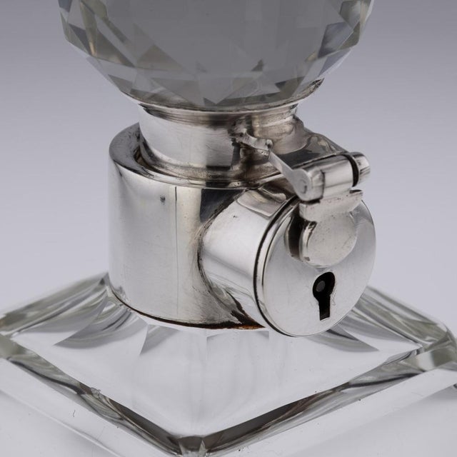 20th Century English Solid Silver & Glass Spirit Decanter from Mappin & Webb, 1929s For Sale - Image 14 of 18