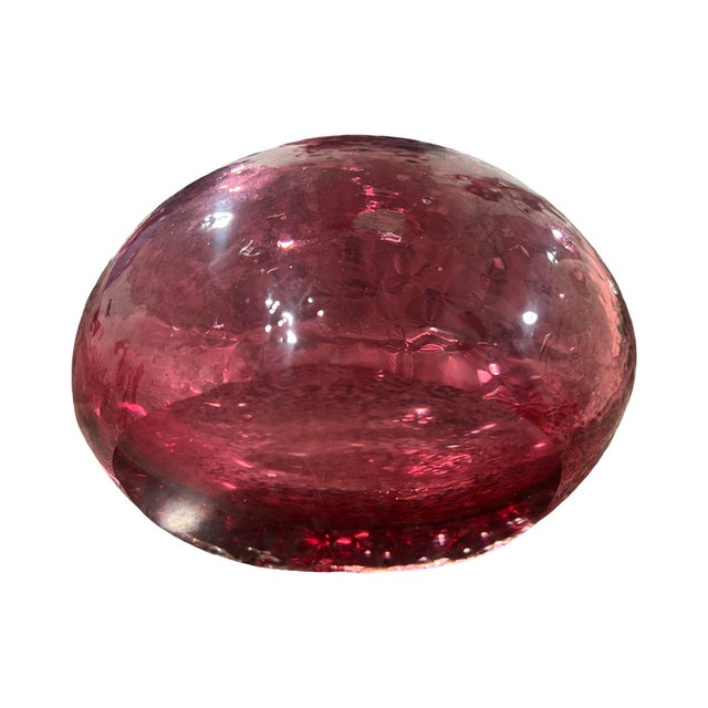 1970s Vintage Mid Century Modern Blown Purple Glass Vase For Sale - Image 5 of 6