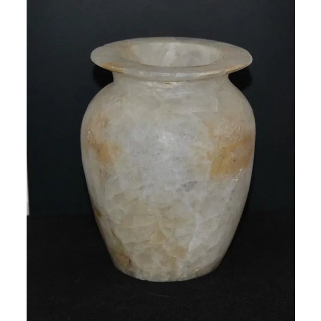 EGYPTIAN OR PHOENICIAN ALABASTER VASE JAR. There are two different types of alabaster: the gypsum kind (Egyptian...