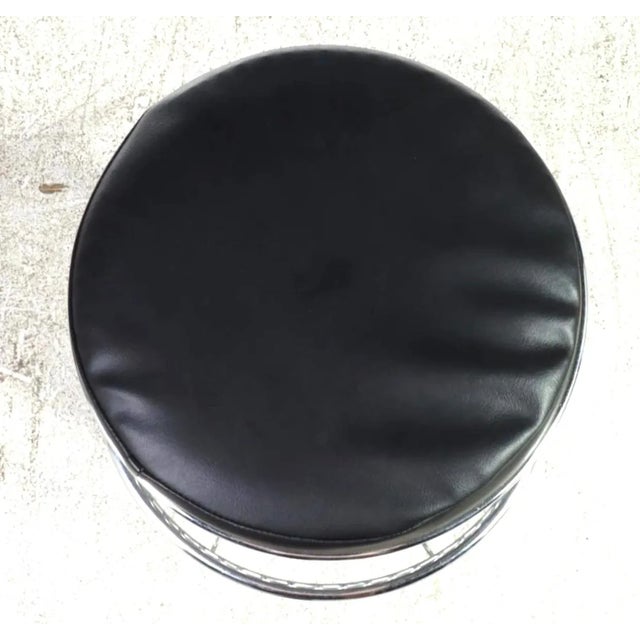 Pair of Arthur Umanoff Chrome Stools for Contemporary Shells For Sale - Image 4 of 8