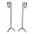 Sculptural Mid 20th Century Wrought Iron Forged Candle Holders For Sale