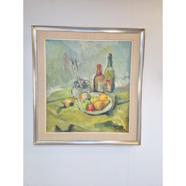 Unger, Colorful Still Life, 1971, Oil Painting, Framed For Sale - Image 6 of 7