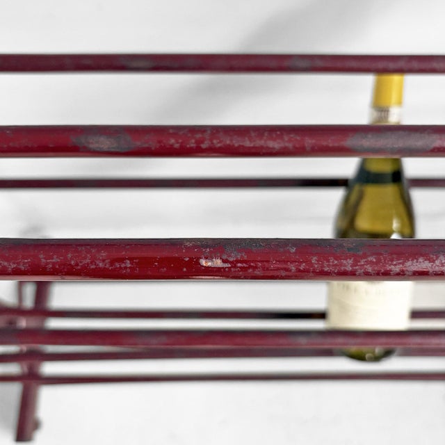Italian Industrial Floor-Standing Metal Bottle Rack, 1990s For Sale - Image 9 of 13