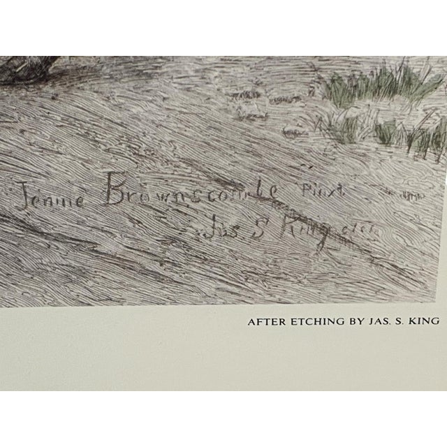 Brown Late 19th Century Traditional Colonial Framed & Matted Artwork - Sunday Mormng in Sleepy Hollow (Washington Spring) For Sale - Image 8 of 12