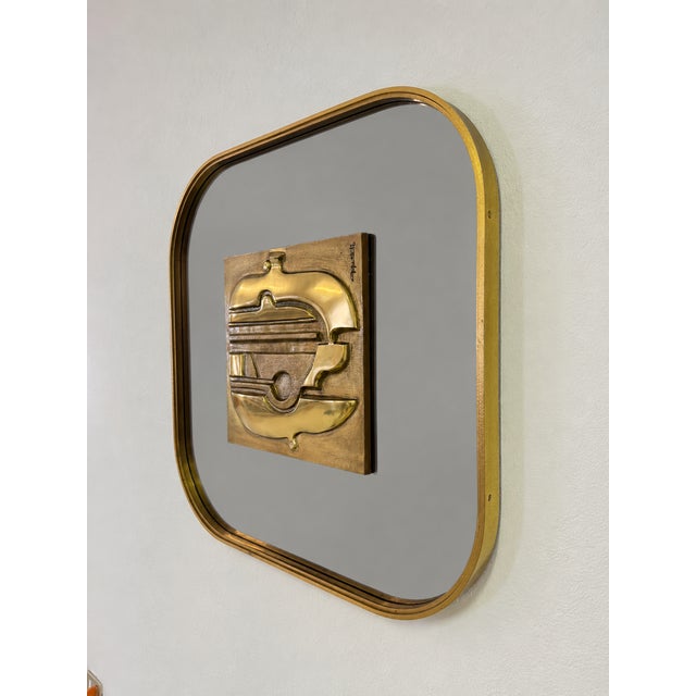 Mirror in Mirrored Glass by Luciano Frigerio, in Very Good conditions. Designed 1970 to 1979 This piece has an attribution...