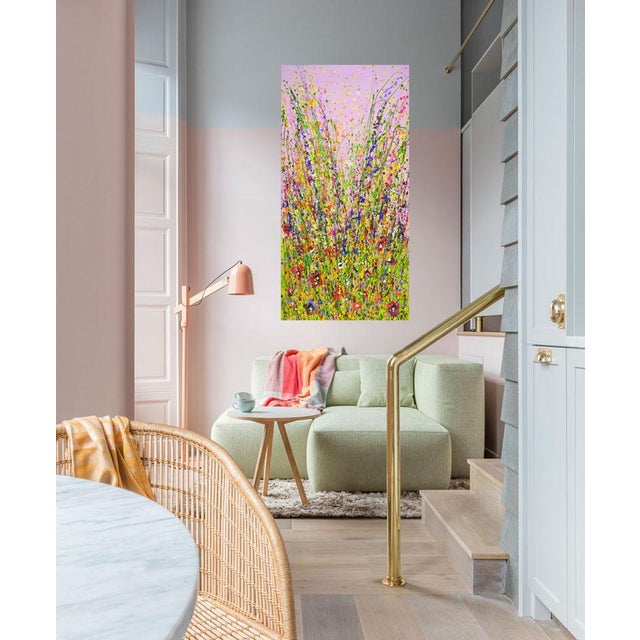 Pink Summer. Flowers.Modern Original Painting For Sale - Image 10 of 11