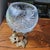 1950s Polish Crystal Rose Bowl With Brass Stand Art Nouveau Angels For Sale - Image 12 of 18