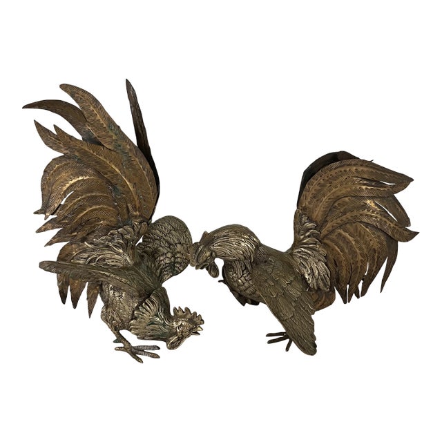Mid 20th Century Decorative Roosters - a Pair For Sale