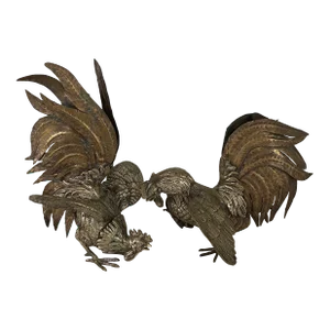 Mid 20th Century Decorative Roosters - a Pair