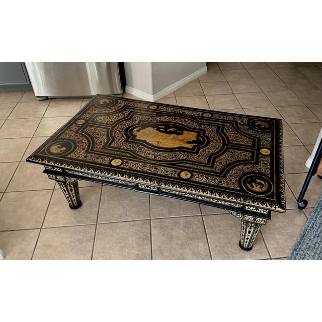 Late 19th Century Italian Neo-Classic Inlaid Marquetry Coffee Table For Sale - Image 4 of 18