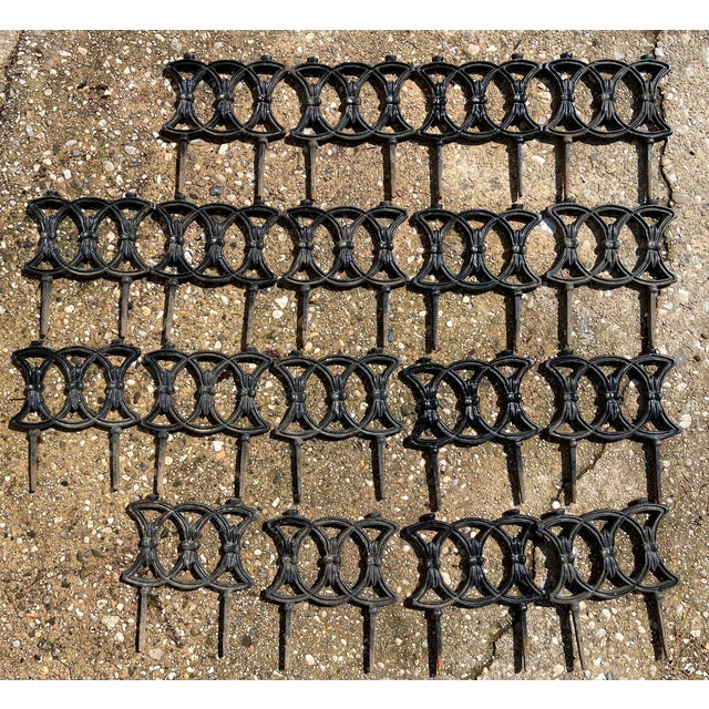 19th C. Victorian Cast Iron Garden Edging 19 Pieces Chairish