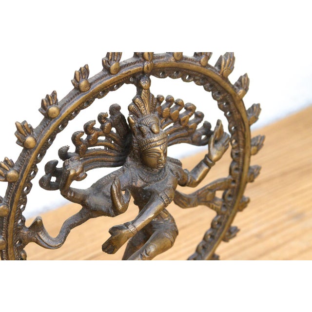 Cosmic Circle of Fire Patinated Nataraja For Sale - Image 4 of 11