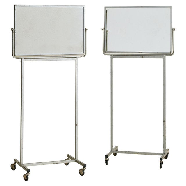French Adjustable Metal Floor Mirror on Casters, 1940s - 2 Available For Sale - Image 18 of 18