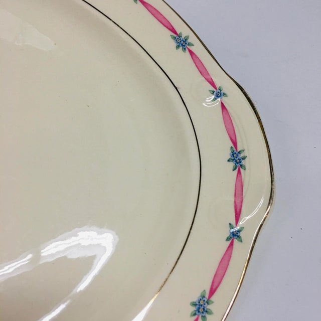 Traditional Vintage Taylor Smith Taylor Floral Decorated Serving Platter For Sale - Image 3 of 5