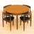 An iconic Danish modern dining set designed by Hans Olsen. This sought-after “Roundette” table and chairs was produced in...