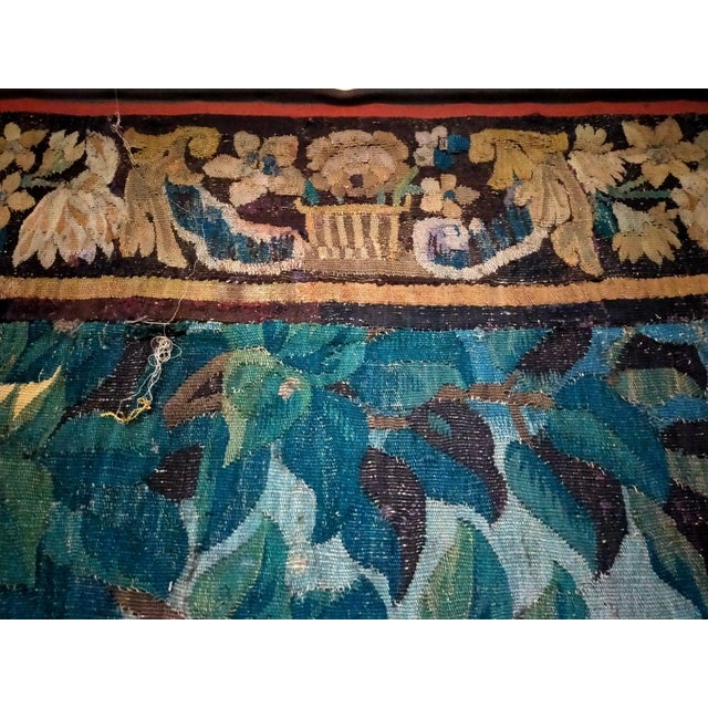 Antique Aubusson Tapestry in Wool, 1700s For Sale - Image 9 of 14