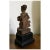 19th Century Chinese Carved Wood Statue of an Official Holding a Dog & Fish - Mounted on Custom Base For Sale - Image 5 of 11