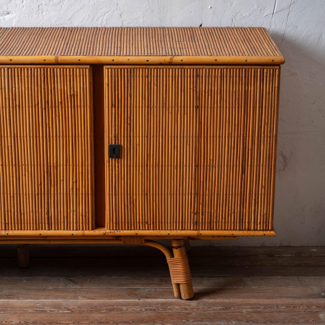 Adrien Audoux & Frida Minet Bamboo Sideboard, 1960s For Sale In Savannah - Image 6 of 15