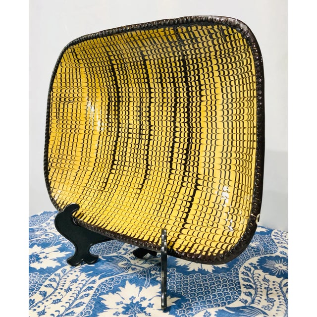 Antique Williamsburg Marbled Clay Serving Platter For Sale - Image 4 of 10