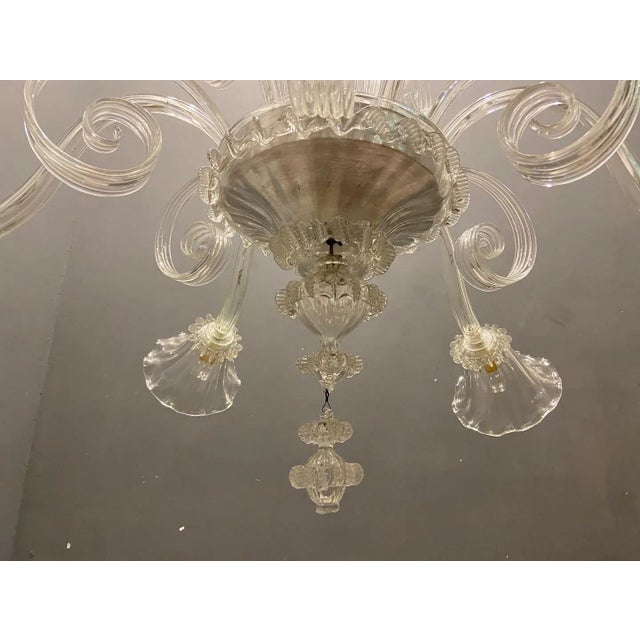 Large Venetian Murano Glass Chandelier, 1960s For Sale - Image 9 of 13