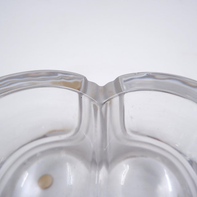 Mid-Century Modern Crystal France Trinket Tray in Clear and Frosted Glass from Daum, 1980 For Sale - Image 3 of 12