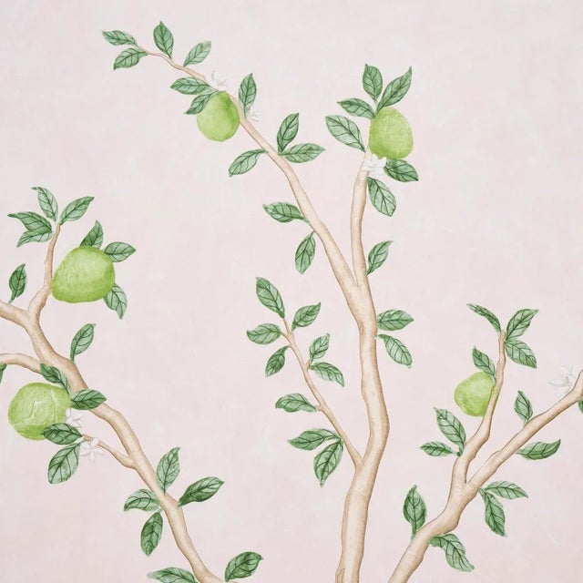 Not Yet Made - Made To Order Schumacher Citrus Blossom 2 Panel Set Wallpaper In Blush For Sale - Image 5 of 6
