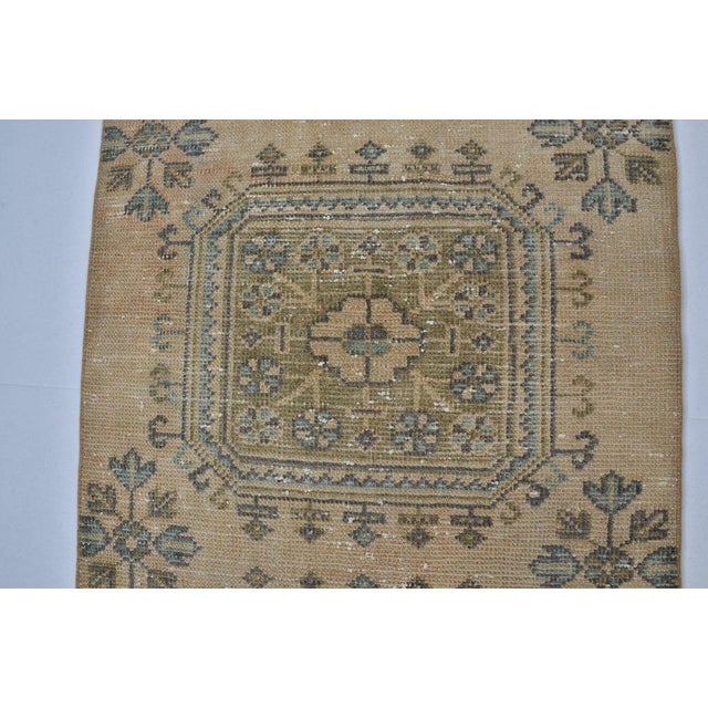 Vintage Ethnic Oushak Runner Rug For Sale - Image 9 of 9
