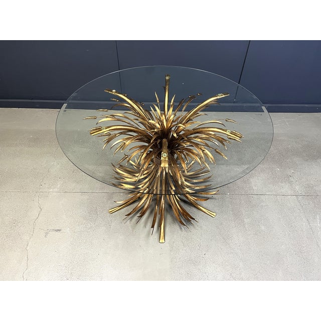 Gilt Metal and Glass Dining Table from Coco Chanel, 1960s For Sale - Image 9 of 10