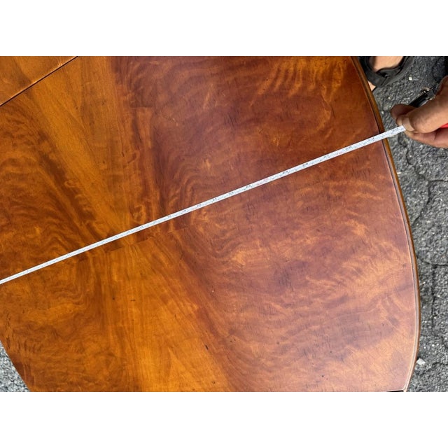 Vintage Federal-Style Burled Wood Pembroke Drop Leaf Side Table For Sale - Image 10 of 18