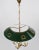 Metal 1960s Empire Bouillotte Brass Chandelier With Green Tole Shade For Sale - Image 7 of 14