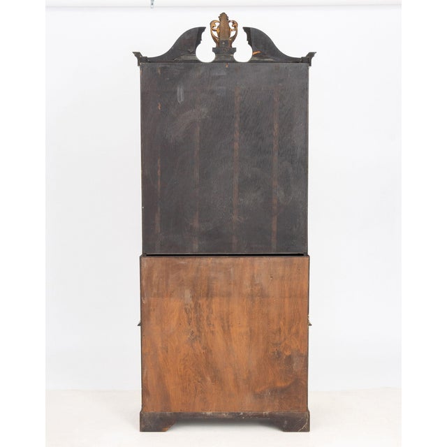 George II Style Parcel Gilt Walnut Bureau Bookcase, 19th Century For Sale - Image 9 of 11