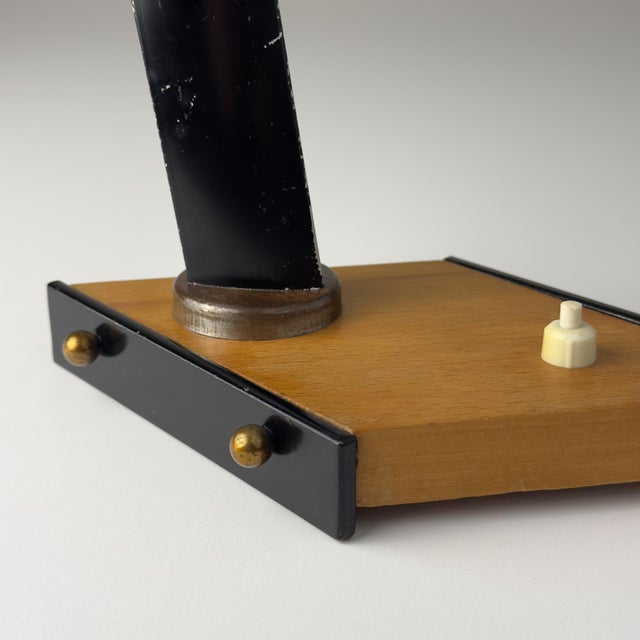 Vintage Metal Desk Lamp attributed Oscar Torlasco, Italy, 1950s For Sale - Image 12 of 18