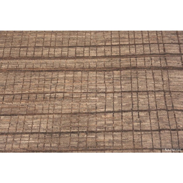 2020s Modern Trending Primitive Design Earthy Tones Area Rug For Sale - Image 5 of 6