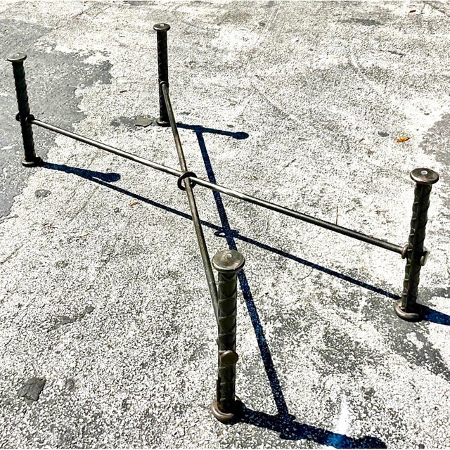 Ilana Goor Vintage Boho Signed Ilana Goor Rebar Coffee Table For Sale - Image 4 of 10