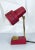 Mid-Century Modern Mid-Century Modern Table Lamp with Red Shade and Brass Base, 1960s For Sale - Image 3 of 5