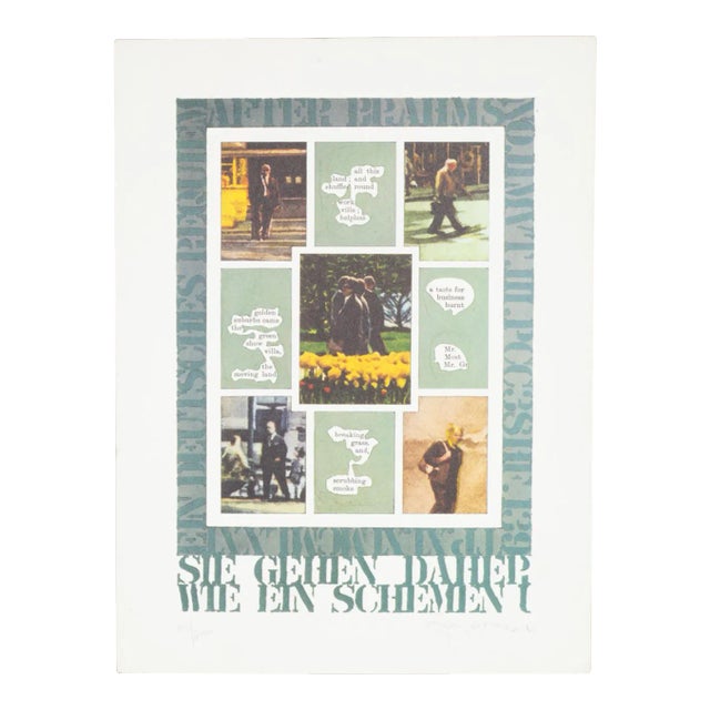 Tom Phillips, Ein Deutsches Requiem After Brahms, Screenprint, Limited Edition 9/20, Signed 1972 For Sale