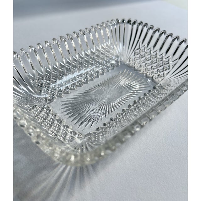 1920's Davidsons Glass Co. Somerset Pattern Glass Dish For Sale - Image 11 of 18