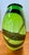 Postmodern Chip Scarborough Green Art Glass Vase 14" Tall Signed on Bottom For Sale - Image 3 of 8
